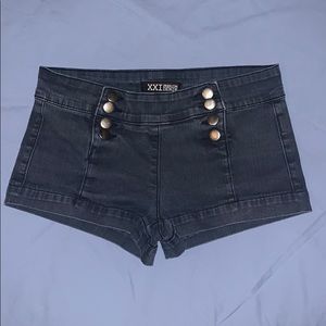 FOREVER 21 Premium denim button shorts